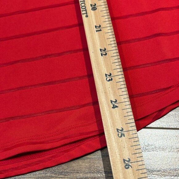 ZYIA Vibrant Red and mesh Havana Striped Tank Top - Picture 4 of 7